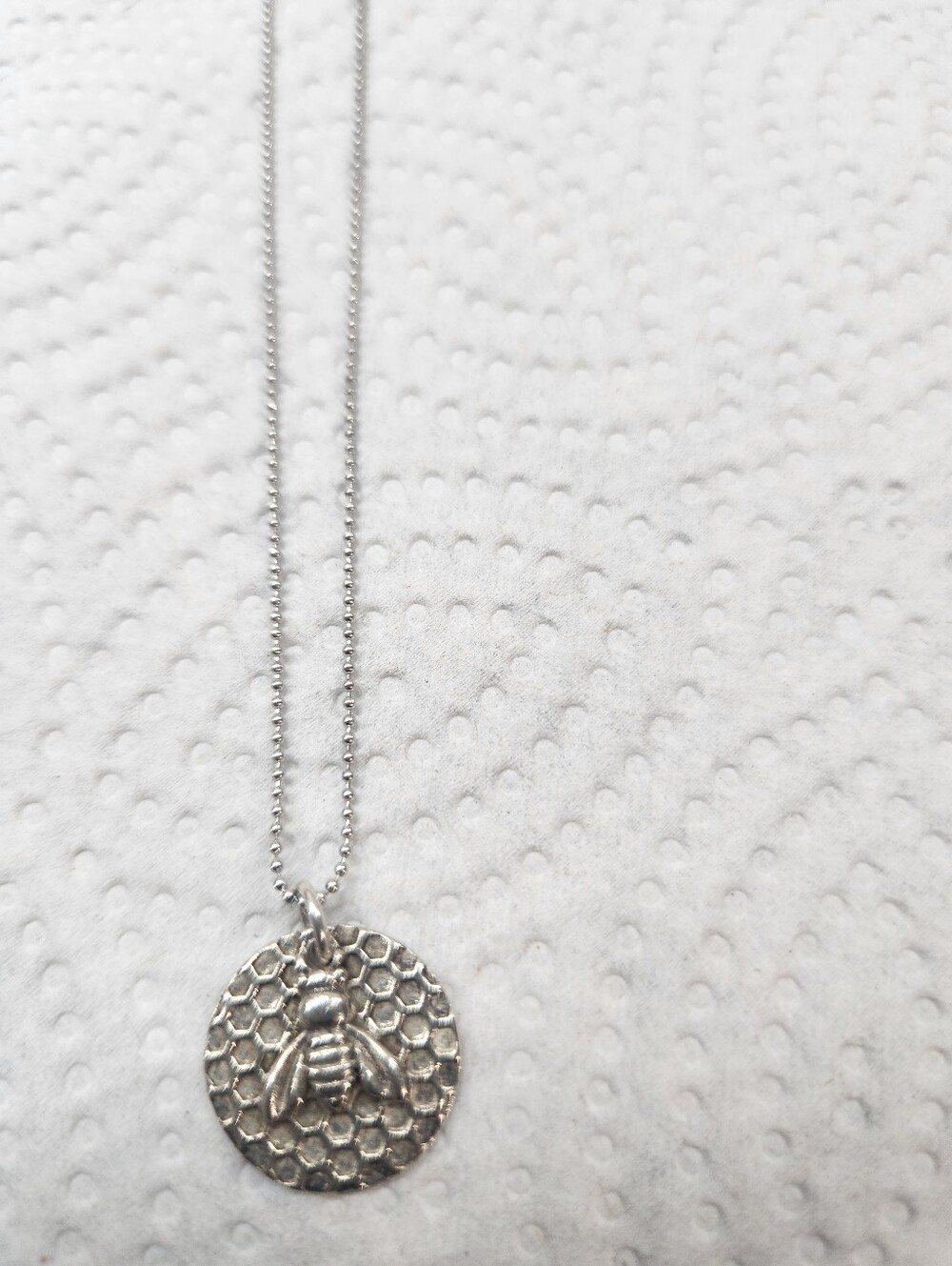 Sterling Silver Bee Pendant Necklace